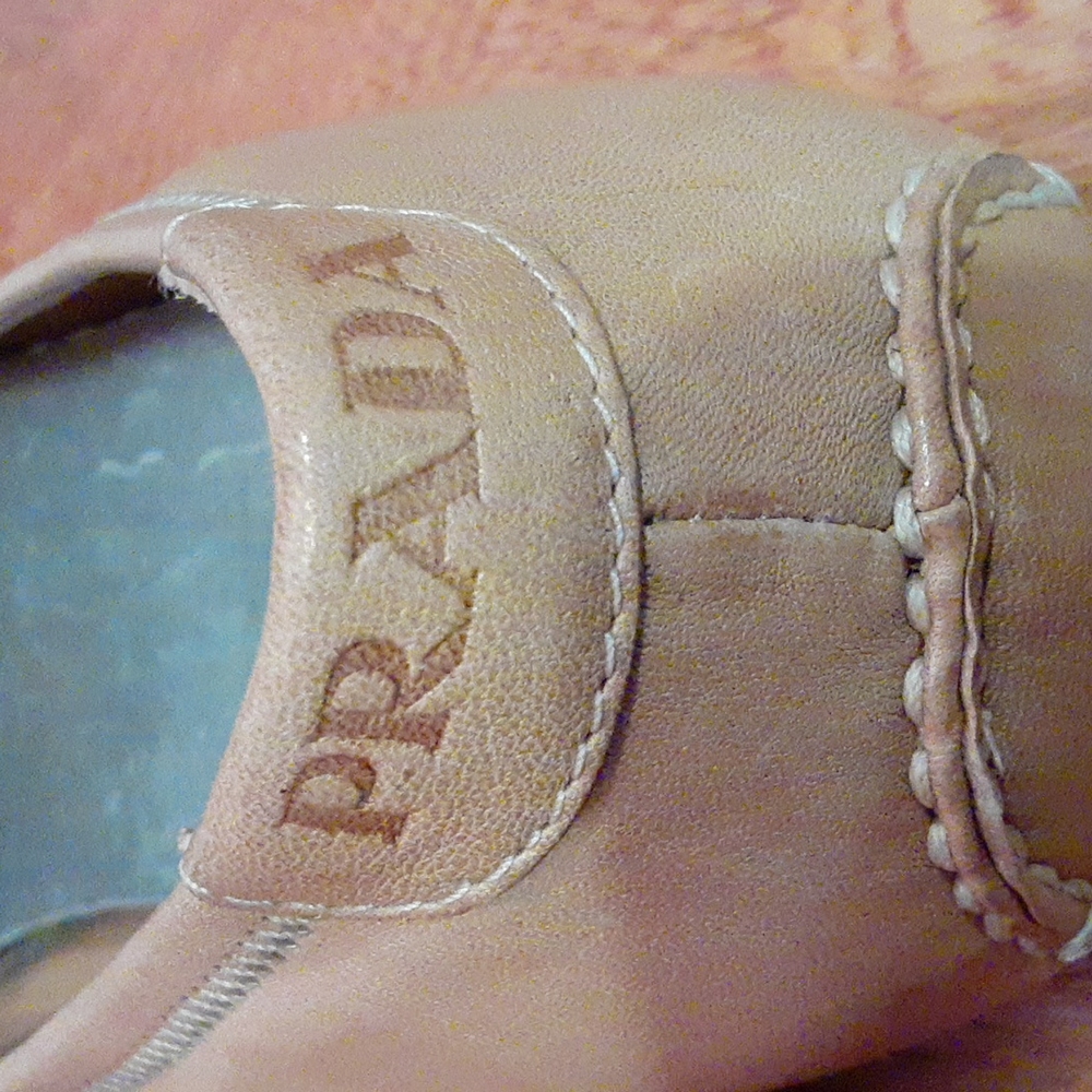 Prada Tan Leather Loafer Name Plate Sz 36/US 6 - Picture 9 of 14